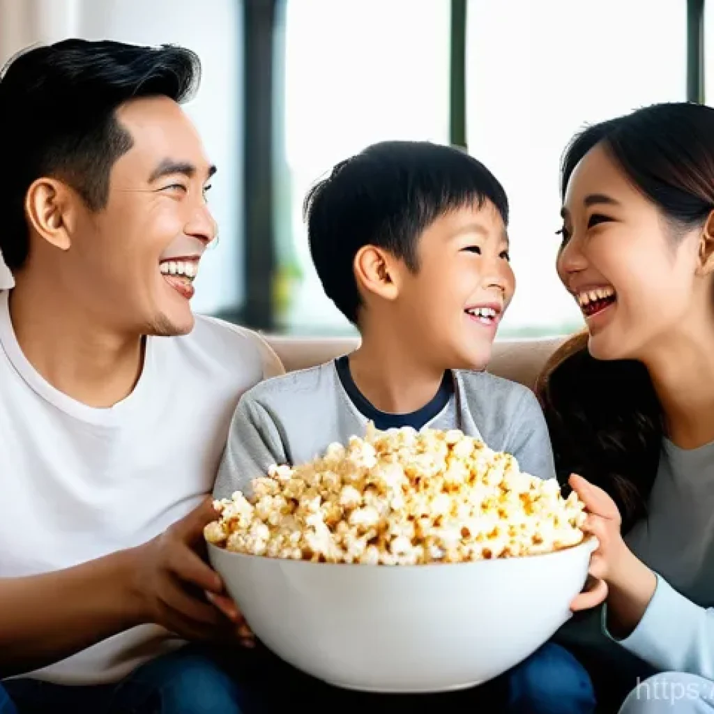 OTT 마케팅 사례 - **Prompt 1: Vietnamese Family's Cozy Movie Night**
* **Description:** A heartwarming scene of ...