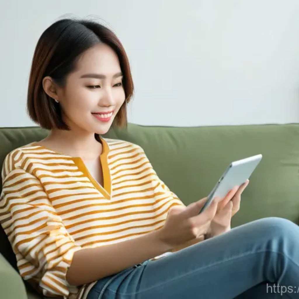 OTT 플랫폼 장단점 - **Prompt:** A vibrant, dynamic image of a young Vietnamese woman (20s) in casual, modern clothing (e...