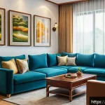 Home 20 OTT 콘텐츠의 공감 요소 - A warm and inviting Vietnamese living room scene, showcasing a diverse group of people from differen...